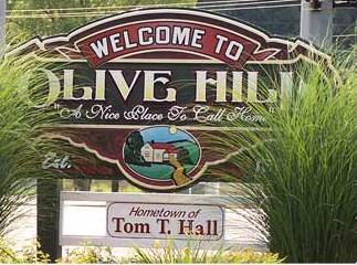 City of Olive Hill Welcome sign